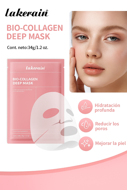 Mascarilla facial de biocolàgeno hidratante profunda, iluminadora de la piel