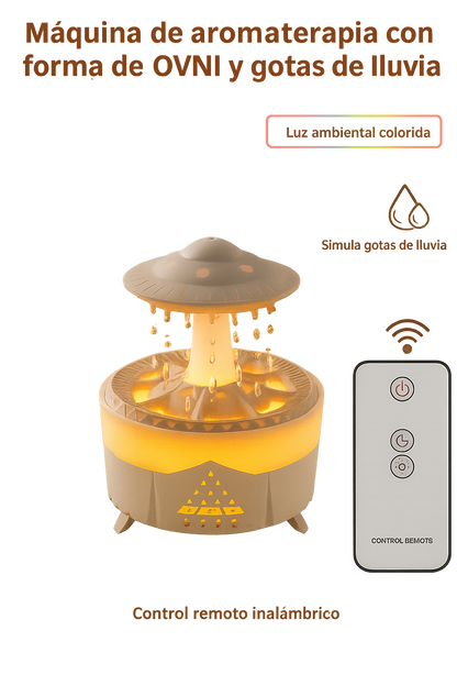Humificador de lluvia con luz aromaterapia