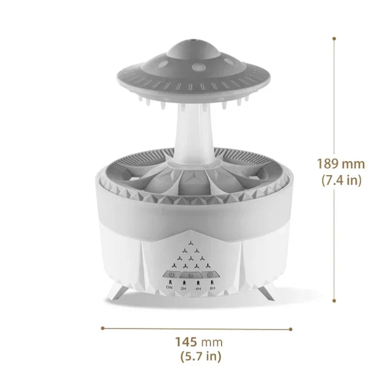 Humificador de lluvia con luz aromaterapia