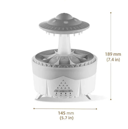 Humificador de lluvia con luz aromaterapia
