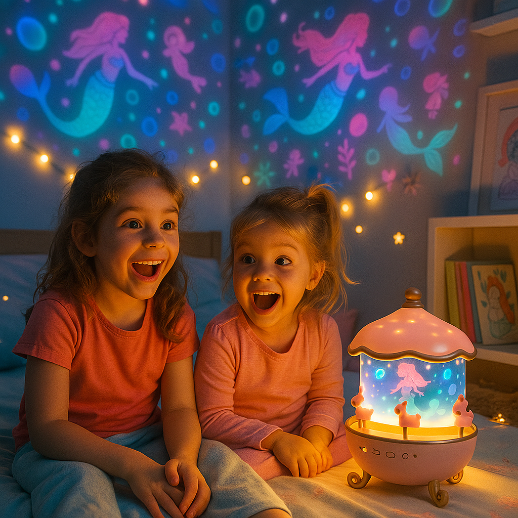 LUZ PROYECTORA NIÑOS GIRATORIA MUSICAL