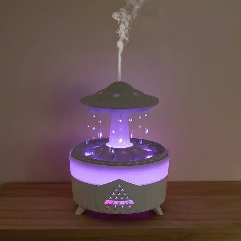 Humificador de lluvia con luz aromaterapia