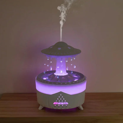 Humificador de lluvia con luz aromaterapia